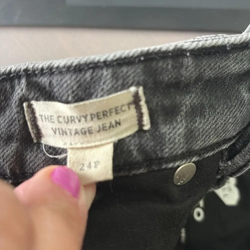 Madewell curvy perfect vintage jean in Lunar wash Grey Sz 24P